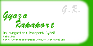 gyozo rapaport business card